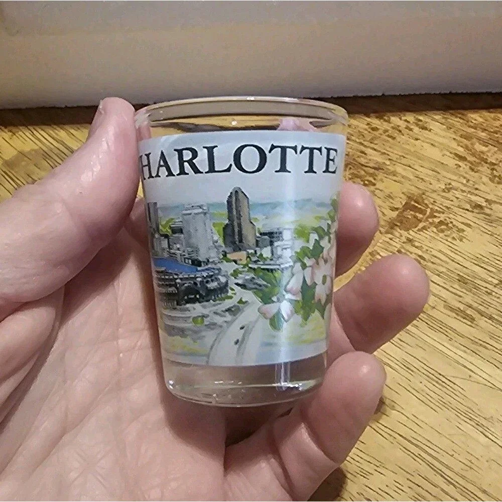 Charlotte North Carolina Frosted Shot Glass